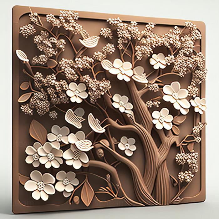 3D model st cherry blossoms (STL)